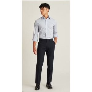 BONOBOS Italian Stretch Wool Dress Pants Slim 32 Navy